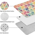 thumbnail image 5 of Multi Color Triangle Checkered Pattern Bathroom Rugs Sets 3 Piece,Toilet Cover Set,Absorbent Non Slip Bathroom Mats Sets with U-Shaped Contour Rug Toilet Rug Set, 5 of 5