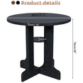 thumbnail image 2 of Round Dining Table for 2-4, 31.5-Inch Modern Kitchen Table with Storage Shelf for Dining Room, Kitchen, Living Room, Black, 2 of 7