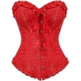 thumbnail image 1 of Women Lace Up Back Sexy Floral Corset For Women Lingerie Bustier Top Plus Size, 1 of 5