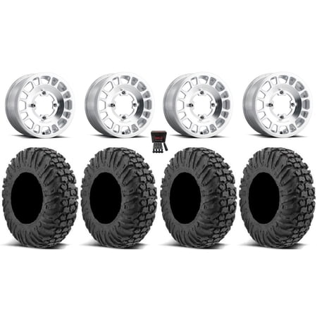 Method 412 15×6 Wheels Raw (5+1) 34 MotoVator Tires Can-Am Commander Maverick Renegade Outlander Defender
