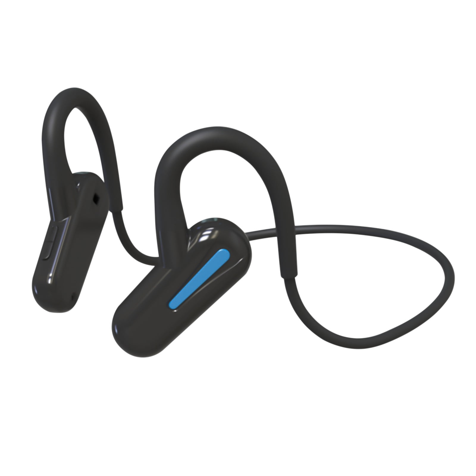 Open Ear Headphones, Bluetooth 5.3 Air Conduction Headphones with Mic Wireless Premium Stereo Sound Earbuds with 40H Playtime & Digital Display, IPX6 Earbuds for Running Fitness(Black)