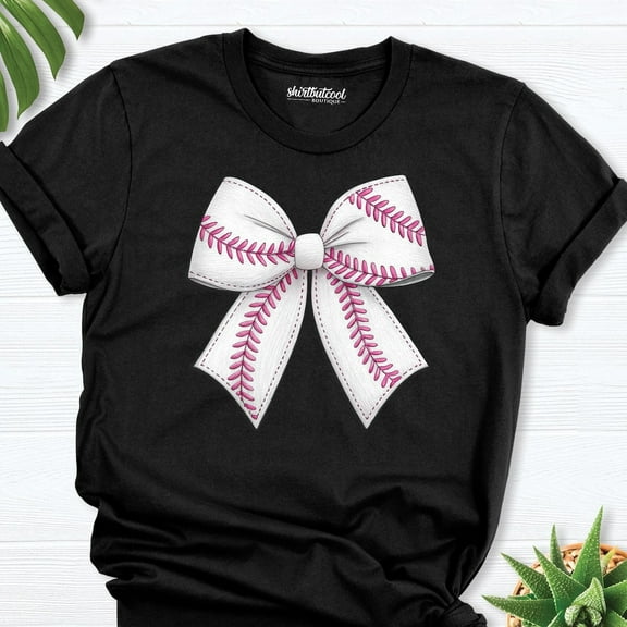 Coquette Baseball Bow Shirt,Baseball Mom Tees Shirt, Baseball Shirt Women, Baseball Sister Shirt, Baseball Shirt Girl, Baseball Season Shirt TSHIRT All Size S-5XL