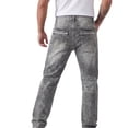 thumbnail image 4 of Mens Straight Leg Jeans Casual Distressed Denim Pants for Spring and Fall Loose Fit Long Trousers with Pocket Design, 4 of 6