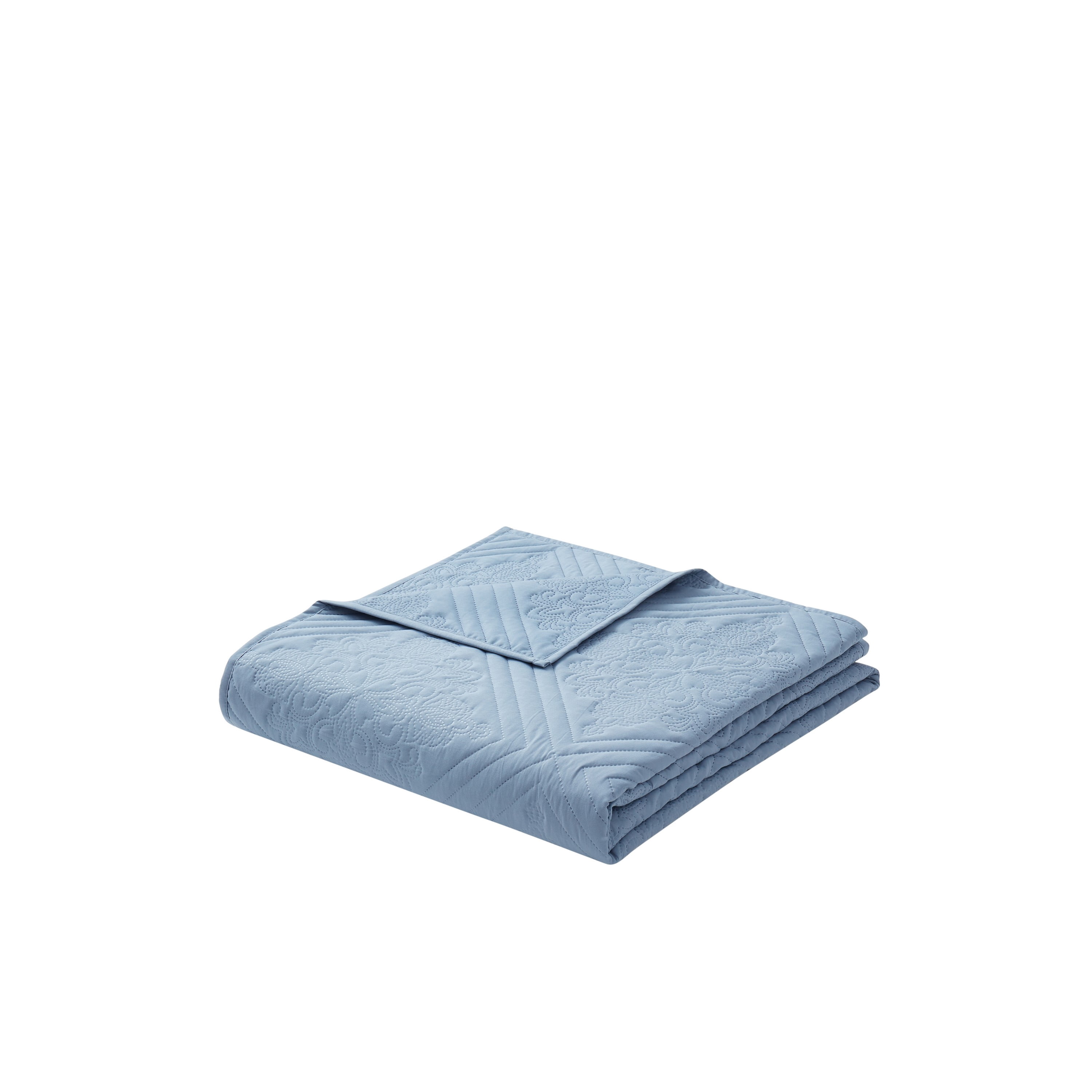 VCNY Home Valore 8-Piece Blue Medallion Coordinating Comforter and Quilt Set, King, Adult, Unisex