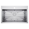 thumbnail image 3 of Exclusive Heritage 33"x22" Single Bowl Topmount Stainless Steel Kitchen Sink with Strainer and Grid, 3 of 8