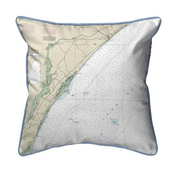 Betsy Drake ZP11535PI 20 x 24 in. Pawleys Island, SC Nautical Map Extra Large Zippered Indoor & Outdoor Pillow