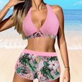 thumbnail image 2 of JAKANYQ Two Piece Swimsuit Leaf Print Bikini Classic Versatile Swimwear, M, 2 of 9