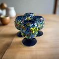 thumbnail image 3 of Confetti Rock Shot Glass | Blue Rim Cognac Style (1Piece), 3 of 5