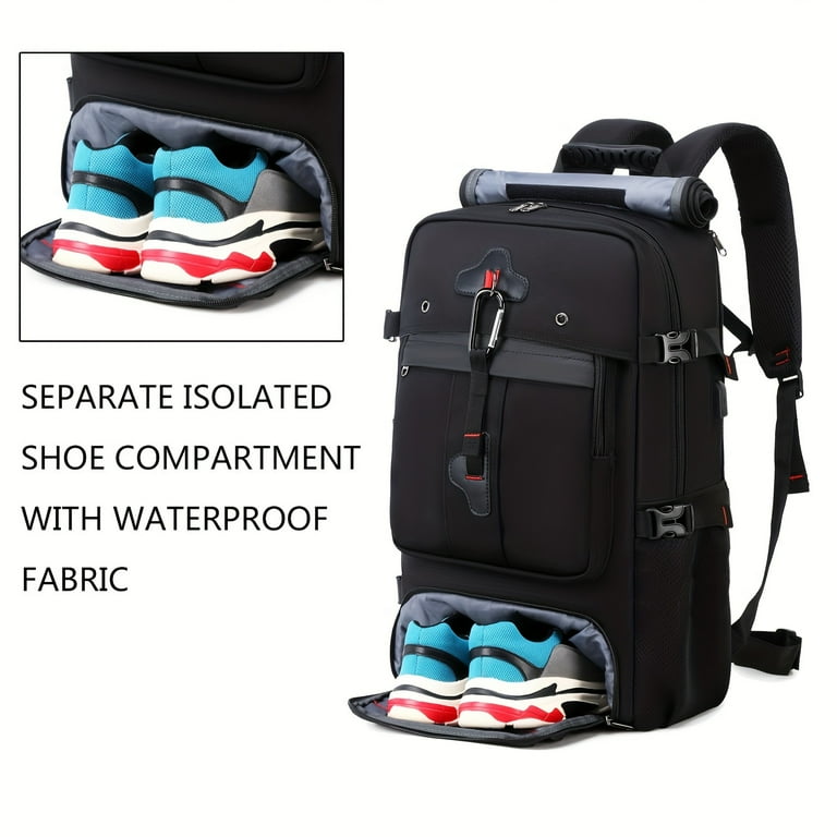 Travel Backpack for Men and Women, Large Carry-On Bag with Shoe Compartment  Approved by Airlines, 17-Inch Laptop Backpack, Business Work Gym Weekend ...
