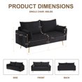 thumbnail image 5 of Furniliving Loveseat Sofa, Comfy Teddy Fleece Love Seat Couch, Sofas Couch with 2 Pillows for Small Space, Black, 5 of 9