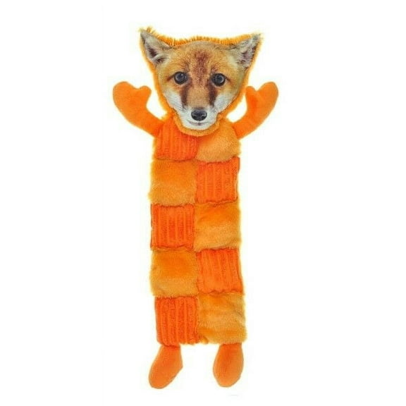 Large Dog Toy Squeaker Mats 11 Squeaks 18" Long Less Mess Choose Fox or Skunk (Fox)