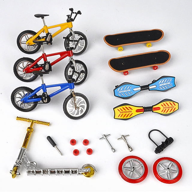 Mini bicicleta, monopatín de dedo de 8 piezas, bicicleta de dedo, monopatín de dedo, tabla de columpio de dedo, juguete deportivo, juego de niños, regalo