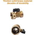 thumbnail image 3 of Thicken Brass Garden Hose Connector with Ball Valve - 3/4 Inch, 3 of 5
