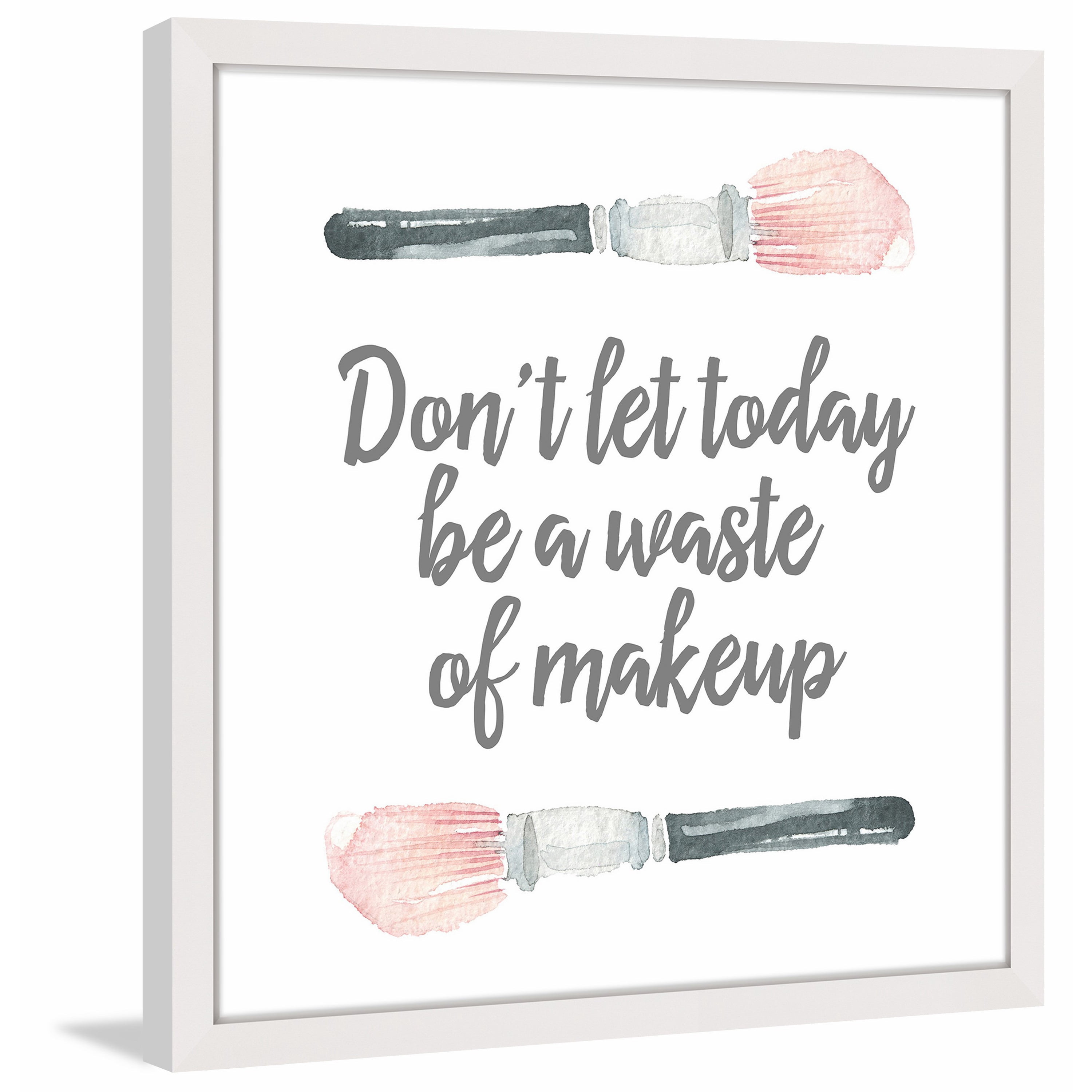 Marmont Hill "Waste of Makeup" by Shayna Pitch Framed Painting Print