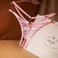 thumbnail image 1 of Lencería Sexy para mujer, bragas transparentes con abertura en la entrepierna, tangas con lazo sólido, ropa interior de encaje, 1 of 4