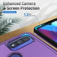 thumbnail image 3 of for Moto G Pure Case,Moto G Play 2023 Case,Moto G Power 2022 Case,with Screen Protector,[Military Grade Drop Tested] Heavy-Duty Tough Rugged Shockproof Protective Case for Motorola G Pure (Purple, 3 of 6