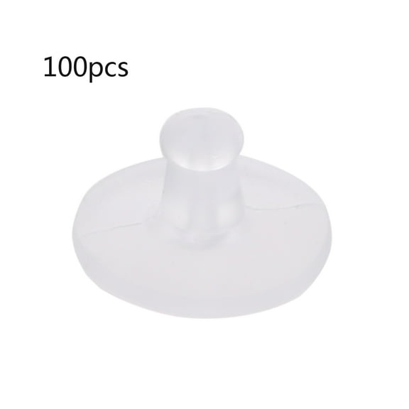 100Pc Silicone Earring Backs Clear Rubber Earring Backs Earring Safety Back Stopper Clutch Ear Locking with Pad for Girl
