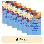 (6 pack) Gerber Snacks for Baby Fruit & Veggie Melts Baby Snack, Very Berry Blend, 1 oz Bag