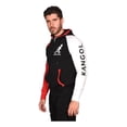 thumbnail image 2 of Kangol Men's Hoodie Full Zip Colorblock Fleece Sweatshirt (Small, Black/Red/White), 2 of 4