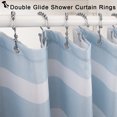 thumbnail image 3 of Acero inoxidable ganchos para cortinas de ducha anillos de varilla de baño de doble deslizamiento resistentes a la oxidación, plateados 12 Piezas Jumpingount HA001426-01, 3 of 6