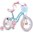 thumbnail image 1 of RoyalBaby Stargirl Vélo d'Extérieur pour Enfants 16 Pouces avec Roues Stabilisatrices, Bleu, 1 of 12