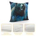 thumbnail image 4 of Qinduosi Throw Pillow Covers " Set of Soft Boys Kids Decorative Throw Pillowcasesative Animal Wolves Pillow Cases Cushion Covers Outer Space Forest Blue Cushion Cases, 4 of 5
