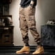 thumbnail image 2 of Pantalones Cargo para Hombre Pantalones Multibolsillos Hombre Caqui Trekking Multibolsillos Nailon Ropa Casual Holgada Diseñador Algodón Pantalones Emo, 2 of 4