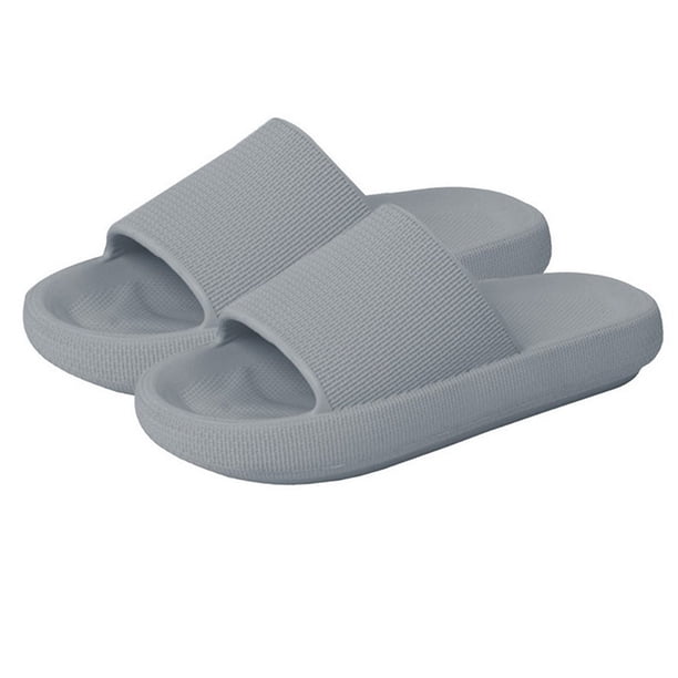 Pantuflas tipo almohada para mujeres y hombres | Sandalias de ducha House Slides | Extremadamente cómodo | Suela gruesa acolchada.