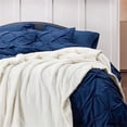 thumbnail image 3 of Fleece Throw Blanket for Couch Cream - Queen (90" x 90"), 3 of 5