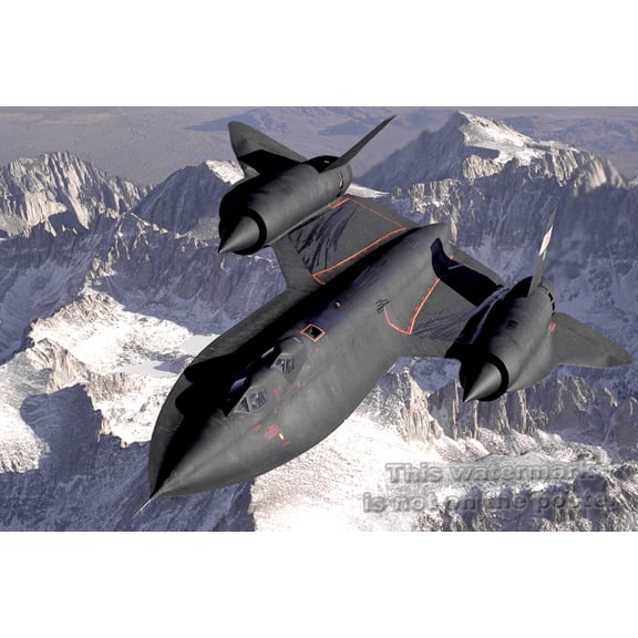 24"x36" Gallery Poster, SR-71 Blackbird was developed from the CIA's A-12 OXCART