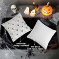thumbnail image 3 of decorUhome Halloween Throw Pillow Covers 18x18 Pack of 2, Soft Plush Faux Wool Couch Pillow Covers, White (Pillow Cover Only, No Inserts Included), 3 of 9