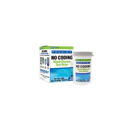 - Prodigy no coding test strip part no. 72500 (50/box)