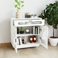 thumbnail image 5 of Pusnapku 31" Sideboard cabinet, Wood Entryway Cabinet with 2 Glass Doors, Drawer, Adjustable Shelf, Freestanding Accent Table for Hallway, Living Room, 5 of 9