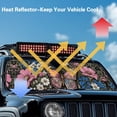 thumbnail image 5 of Uorisanigo Windshield Sun Shade for 2018-2024 Jeep Wrangler JL JLU & Gladiator JT, Folding Butterfly Flowers Sunshade Heat Shield Front Window Visor Shade, Aluminum Foil Film Structure, 5 of 7