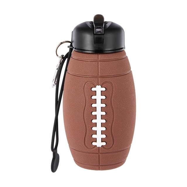 Botella Mainstays de Plástico Plegable en Forma de Balón de Fútbol Americano para Bebidas Frías de 600 ml.
