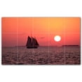 thumbnail image 1 of Picture-Tiles.com: Boat Ceramic Tile Wall Mural WAL500222-53L. 40"W x 24"H using (15) 8" x 8" Ceramic Tiles-Satin Finish, 1 of 3