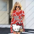 thumbnail image 1 of RWJDXD Robe d'Été MINISO Mode Dessin Animé Hello Kitty & Amis Imprimé Robes Femmes Filles Manches Courtes Robe Princesse Vêtements Filles, 1 of 1