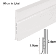 thumbnail image 2 of Door Draft Stopper Under Door Seal, Door Sweep for Exterior & Interior Doors - White, 2 of 5