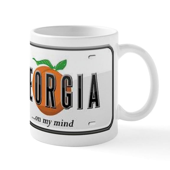 CafePress - Georgia Plate Mug - 11 oz Ceramic Mug - Novelty Coffee Tea Cup