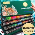 thumbnail image 2 of Oil Colored Pencils Set for Adults, Soft Core, Professional Numbered Pencils for Sketching, Shading, and Blending – 48/120/200 Colors with Gift Tin Box, 2 of 11