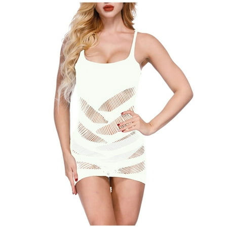 IROINNID Sexy Lingerie For Women At Hip Sexy Strap Lingerie Fishnet Seamless Mesh Netting Chemise Hollow Out Perspective Sleepwear Nightdress