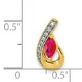 thumbnail image 4 of 14K Yellow Gold Diamond & Ruby Pendant, 4 of 7
