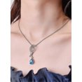 thumbnail image 4 of Conjunto de collar y pendientes Yuxing 3 piezas azul, 4 of 5