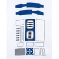 thumbnail image 3 of Star Wars Toddler Boys' Cosplay Hooded T-Shirt R2D2 White Blue, 3 of 3