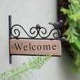 thumbnail image 2 of SLYNSHome Cast Iron Door Welcome Sign,Heavy Duty Wall Mount Birds Welcome Plaque Front Door Sign for Door, Entrance, Porch of Home, 2 of 6
