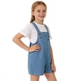 thumbnail image 5 of mgoYE Toddler Baby Easter Outfit Denim Overall Pants for Boys Girls Bunny Romper with Pom Pom Jeans Jumpsuit(Blue,4-5 Years), 5 of 6