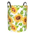 thumbnail image 2 of PAYOHTO Foldable Laundry Room Hamper Bucket Waterproof Bathroom Basket for College Student Living Room Storage Pillows Blankets Sunflower Patternhand Painted, 2 of 8
