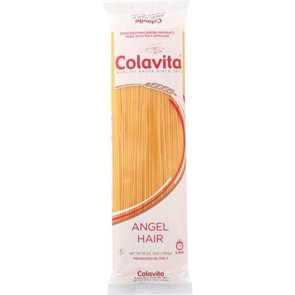 Colavita Capellini (Angel Hair) Pasta,  100% Durum Wheat 16 Ounce