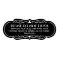 thumbnail image 3 of Designer Please Do Not Flush Etiqutte Sign(Yellow / Black) - Medium, 3 of 6