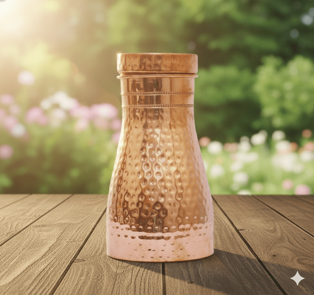 Pure Copper Water Bottle With Leak Proof Contains Ayurveda Health Benefits For Drinking Water Bottle 900Ml